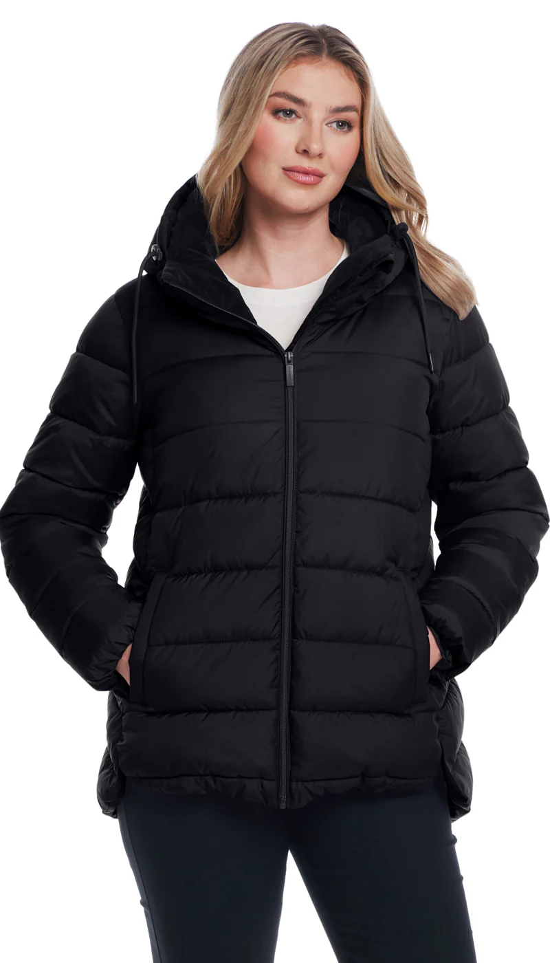 HOODED PUFFER WITH COZY PILE - Image 27