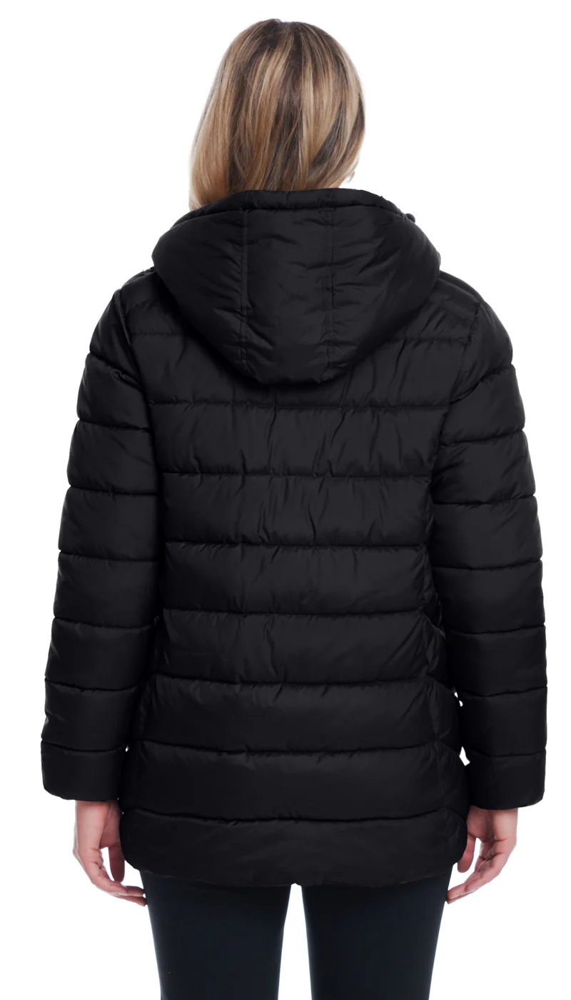 HOODED PUFFER WITH COZY PILE - Image 28