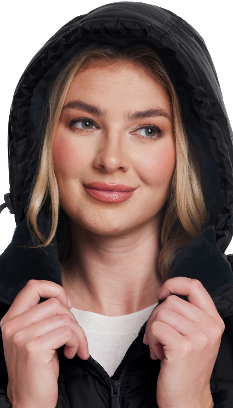 HOODED PUFFER WITH COZY PILE - Image 32