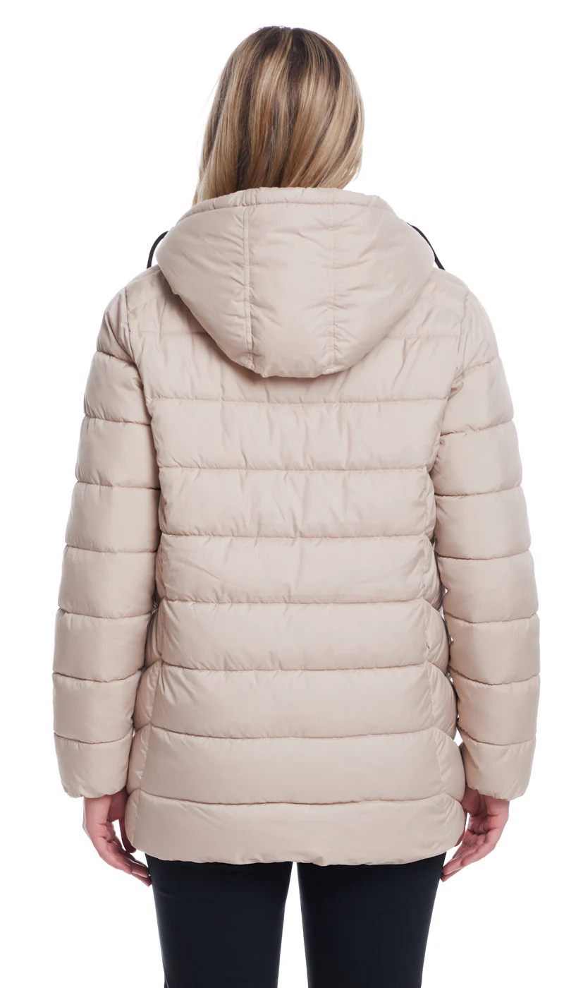 HOODED PUFFER WITH COZY PILE - Image 4