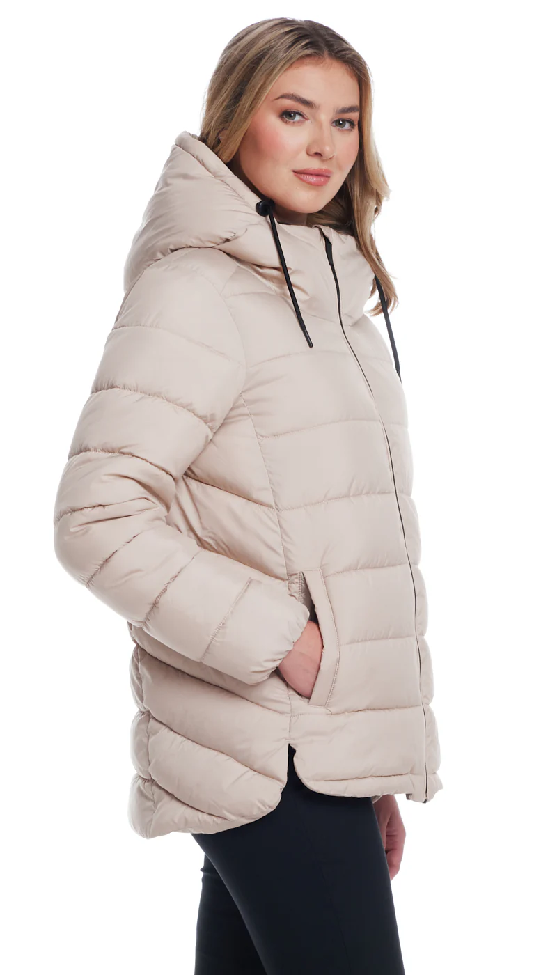 HOODED PUFFER WITH COZY PILE - Image 5