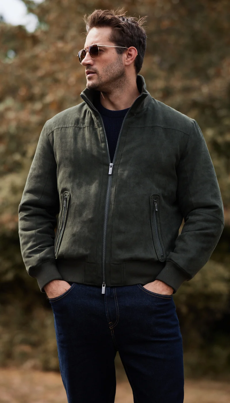 MICROSUEDE BOMBER JACKET - Image 3