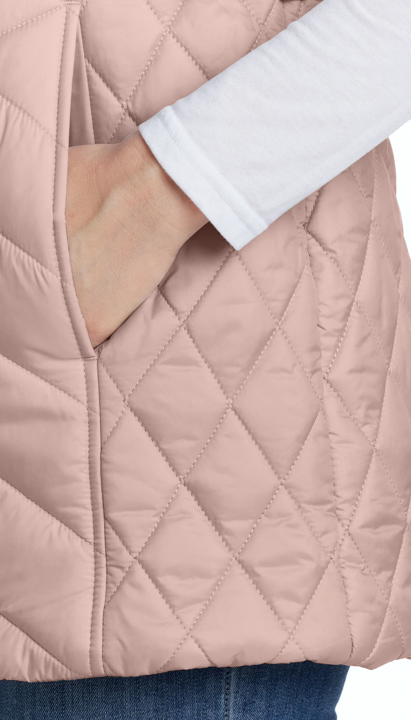 MIXED QUILTED LONGLINE VEST - Image 16
