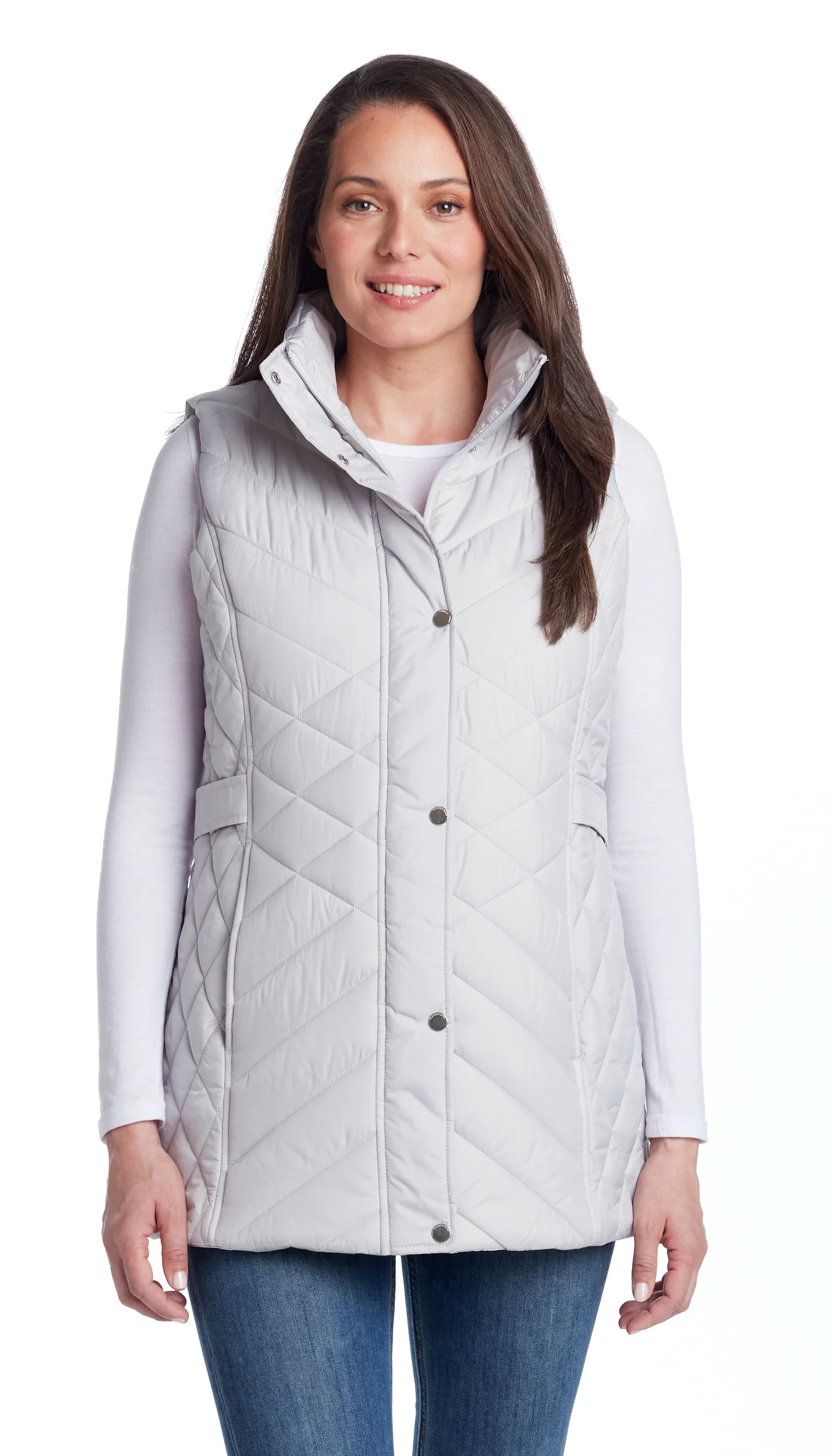 MIXED QUILTED LONGLINE VEST - Image 18