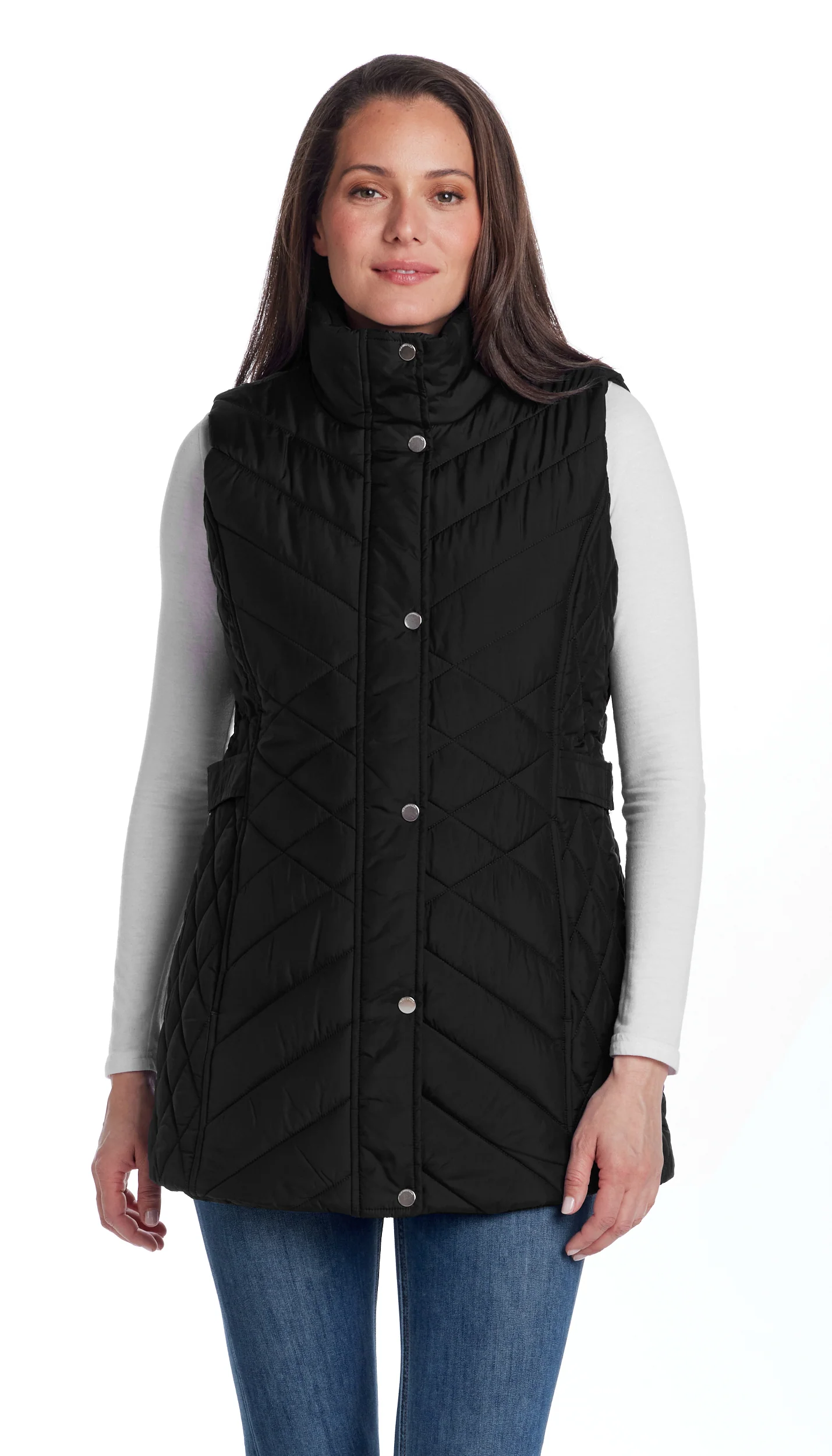 MIXED QUILTED LONGLINE VEST - Image 28