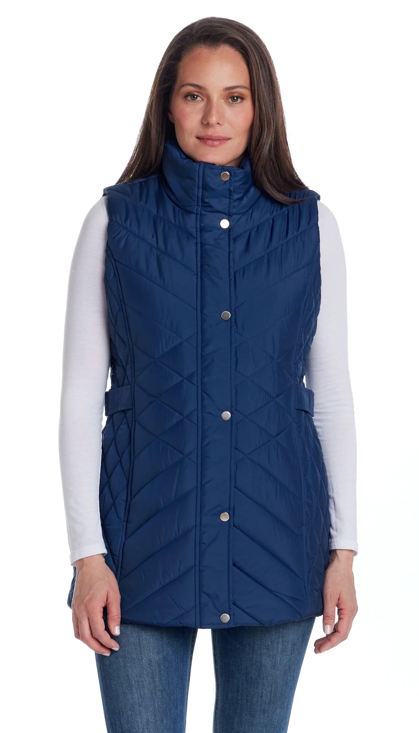 MIXED QUILTED LONGLINE VEST - Image 35