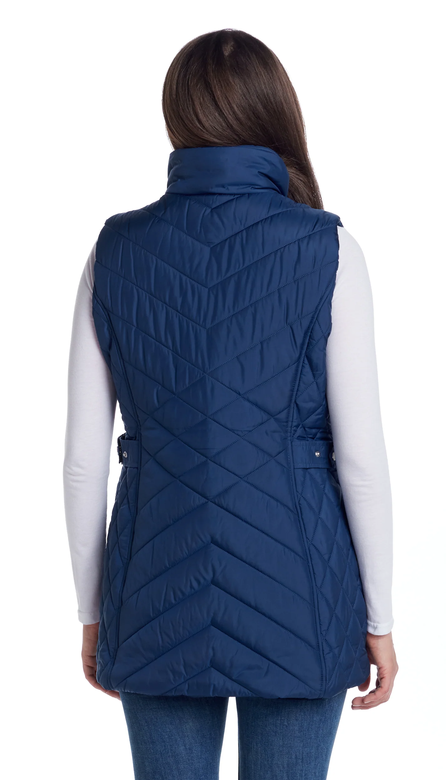 MIXED QUILTED LONGLINE VEST - Image 36