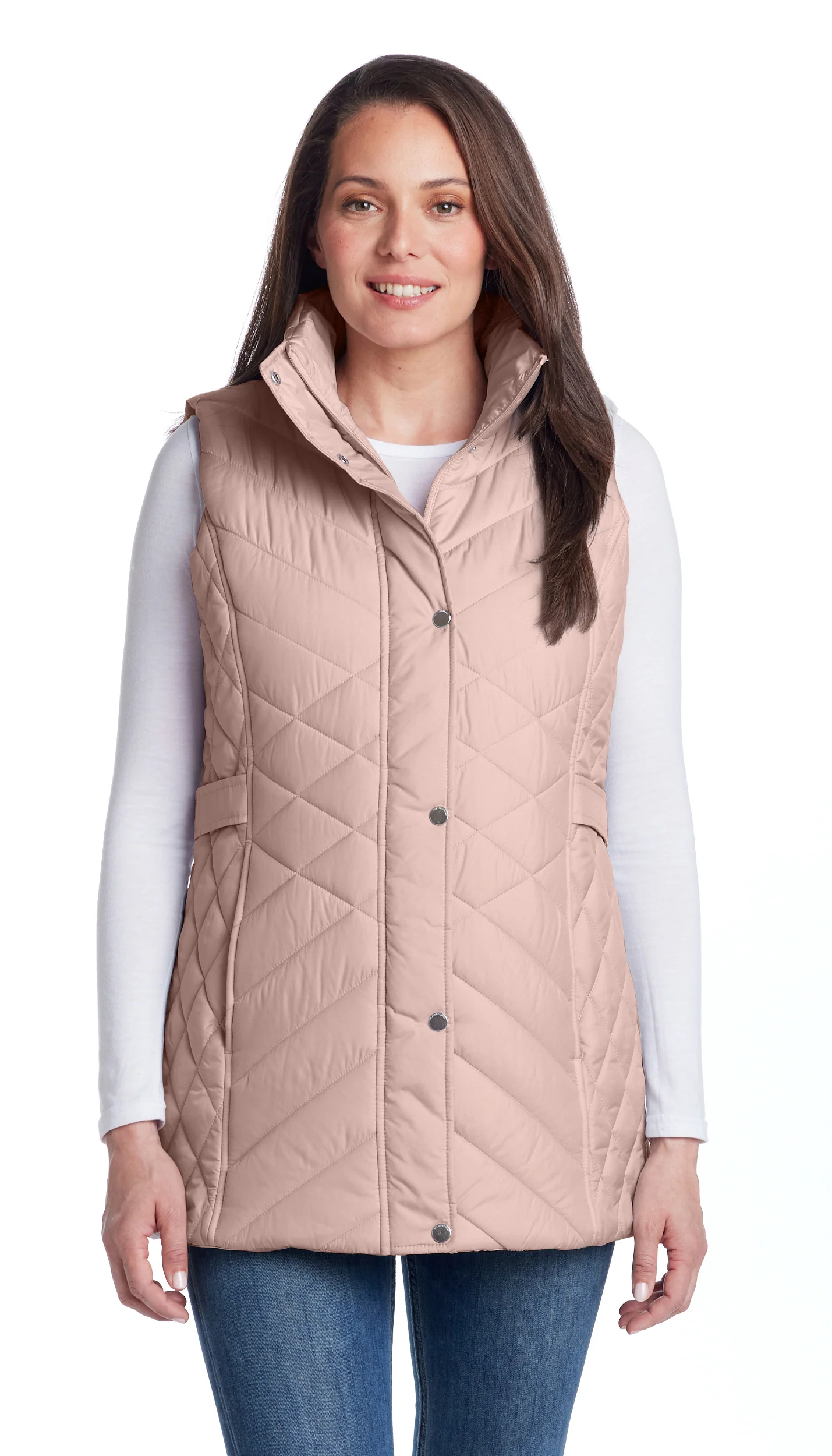 MIXED QUILTED LONGLINE VEST - Image 4