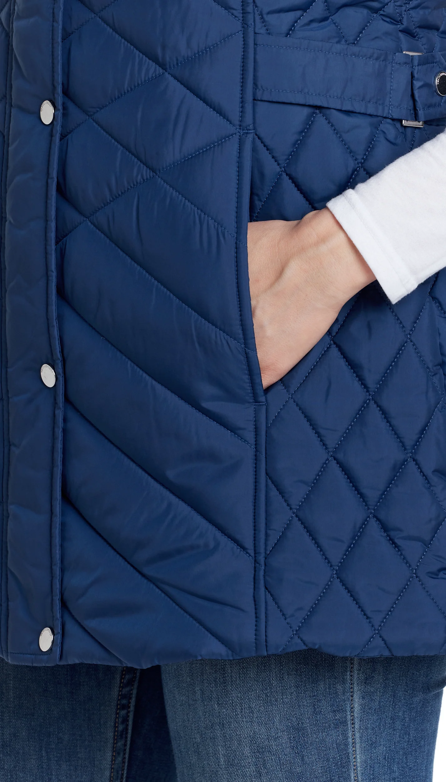 MIXED QUILTED LONGLINE VEST - Image 41