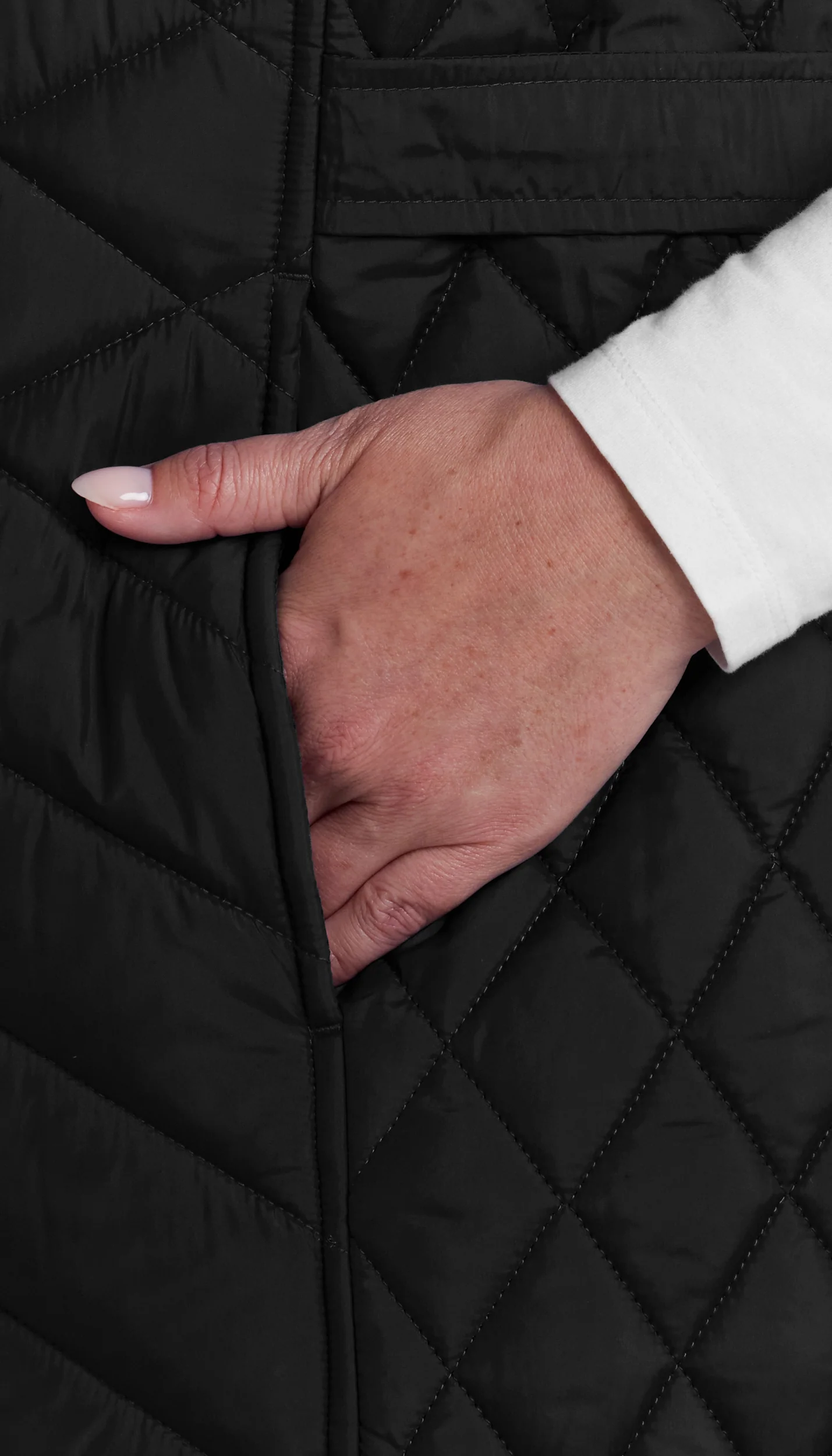 MIXED QUILTED LONGLINE VEST - Image 48