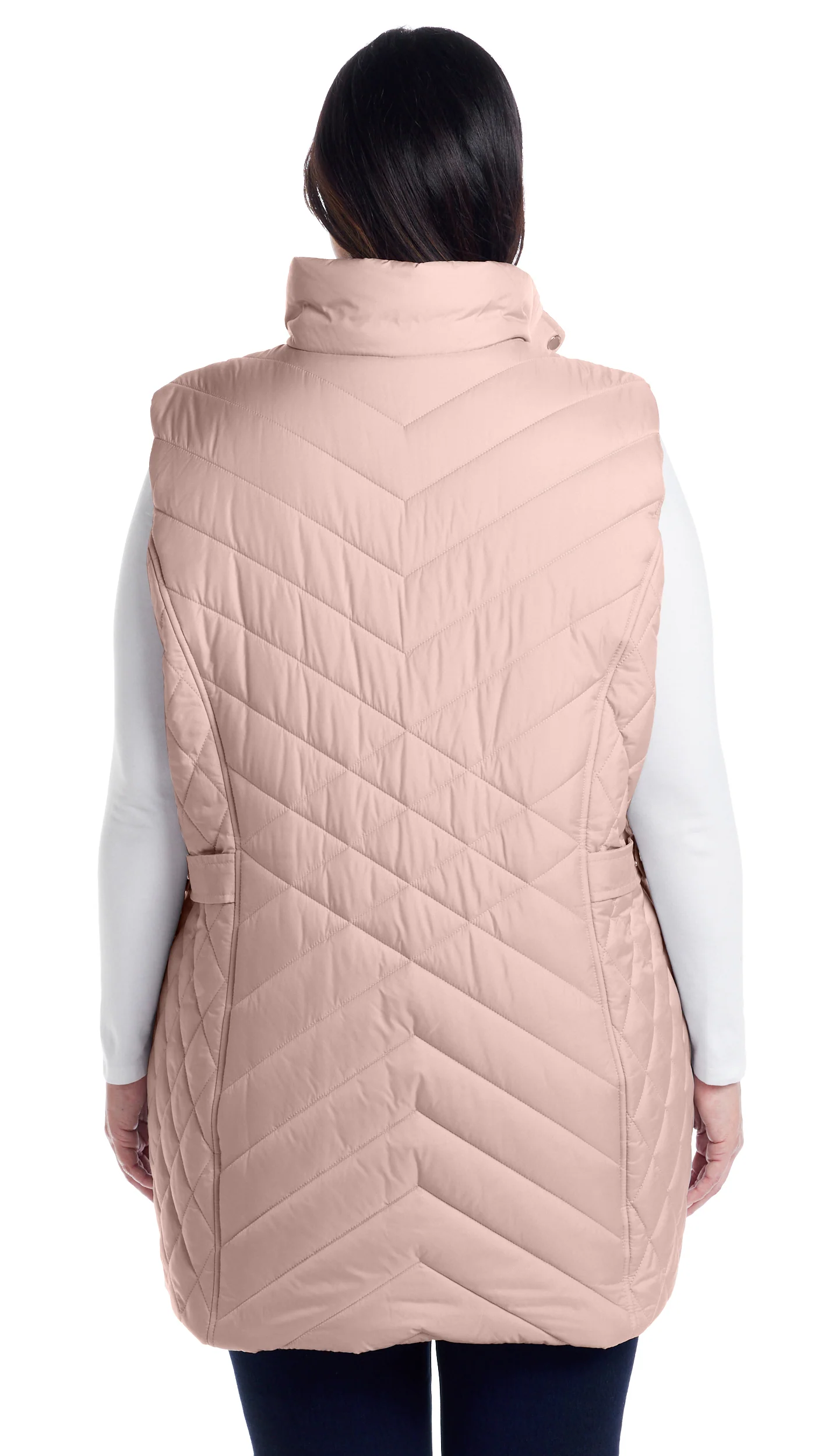 MIXED QUILTED LONGLINE VEST - Image 59