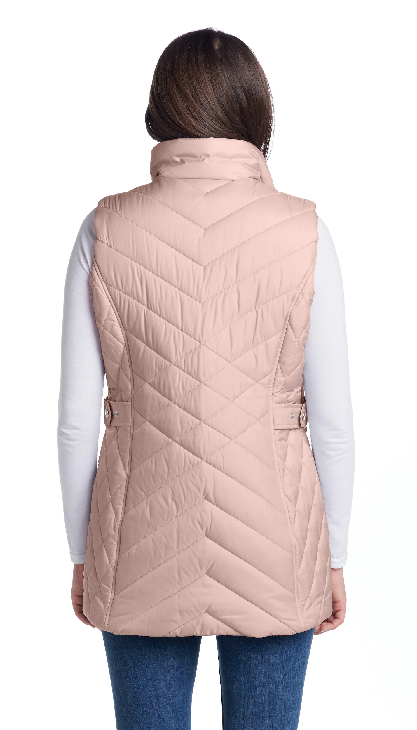 MIXED QUILTED LONGLINE VEST - Image 6