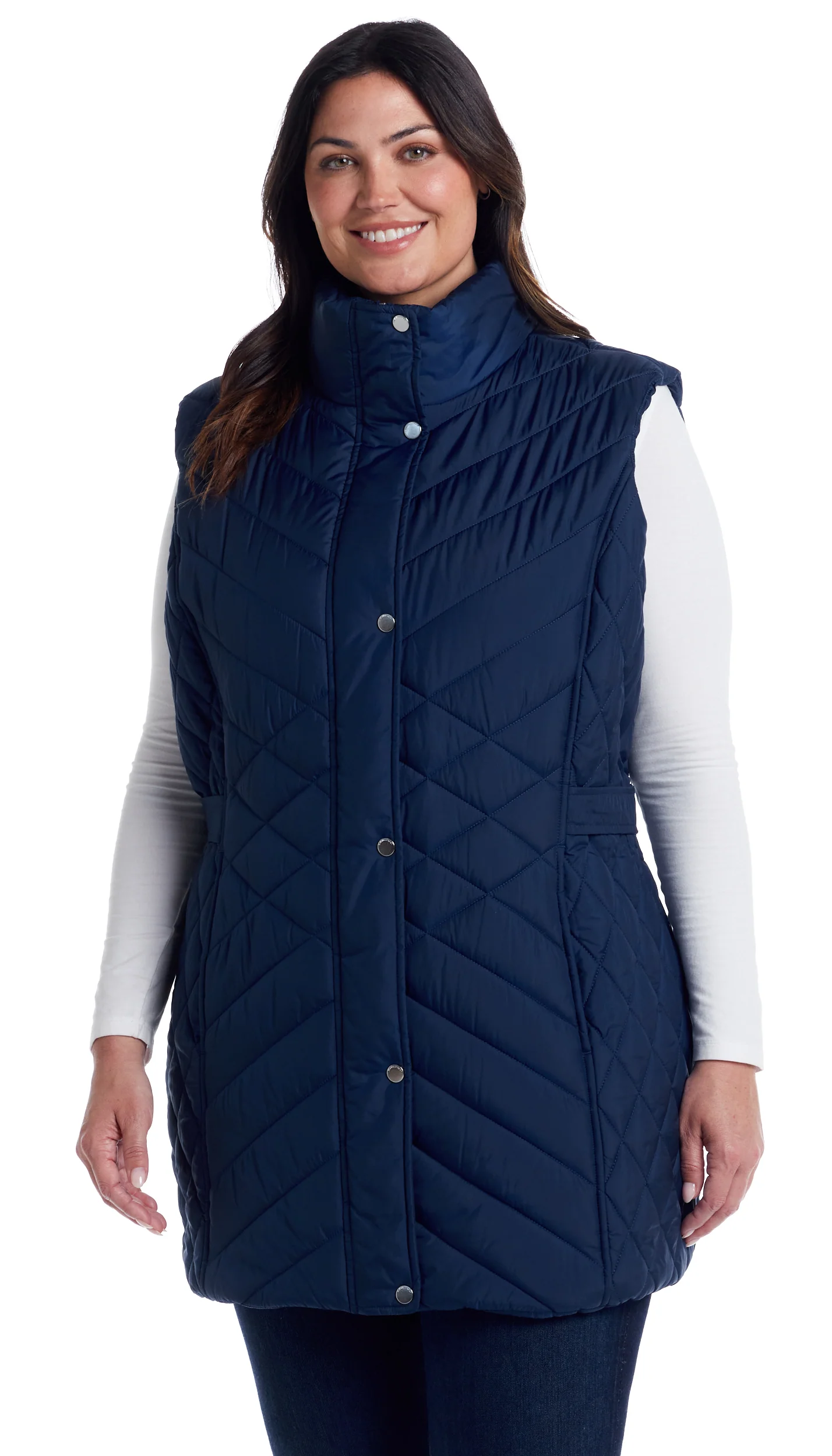 MIXED QUILTED LONGLINE VEST - Image 62