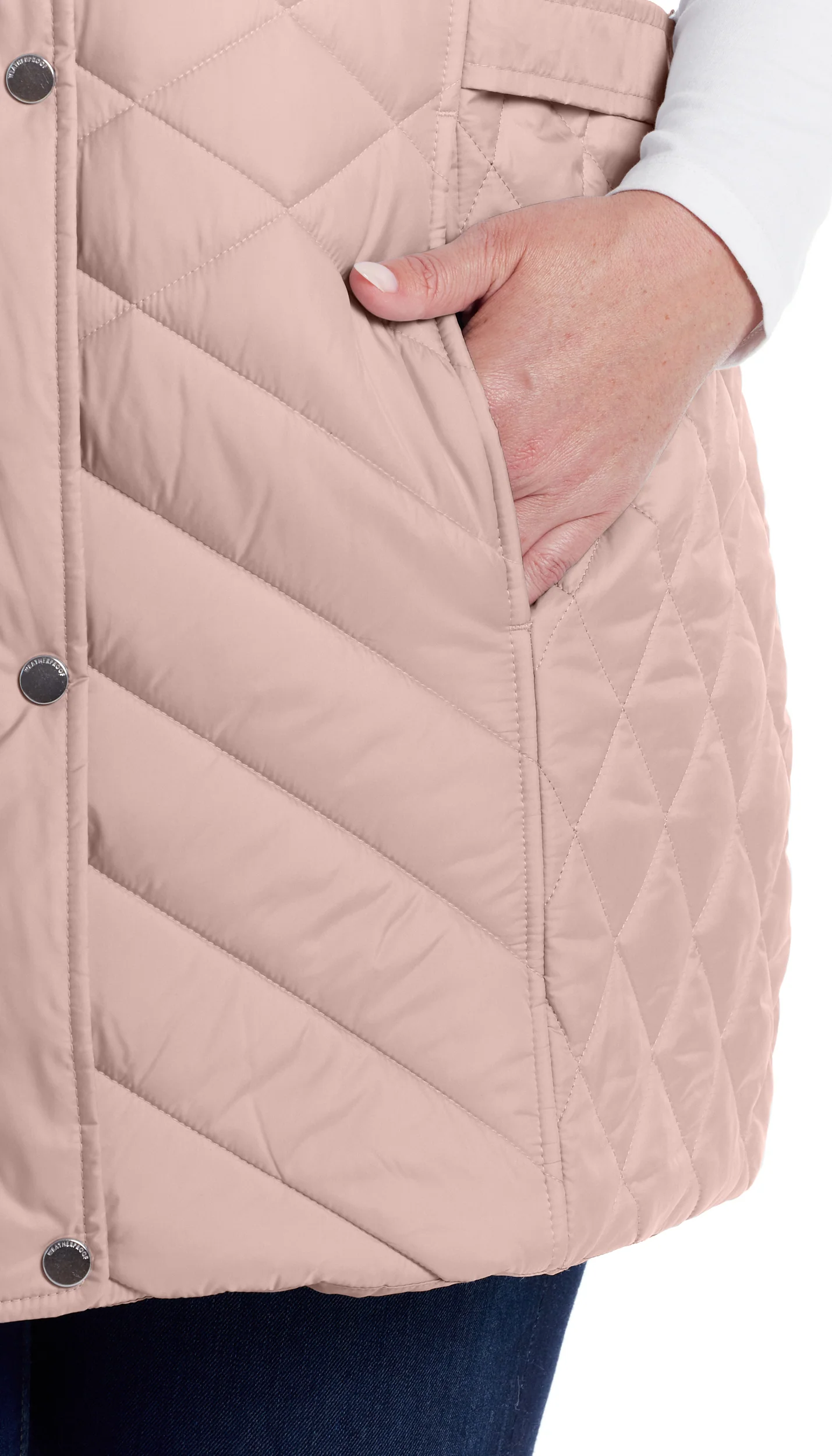 MIXED QUILTED LONGLINE VEST - Image 68