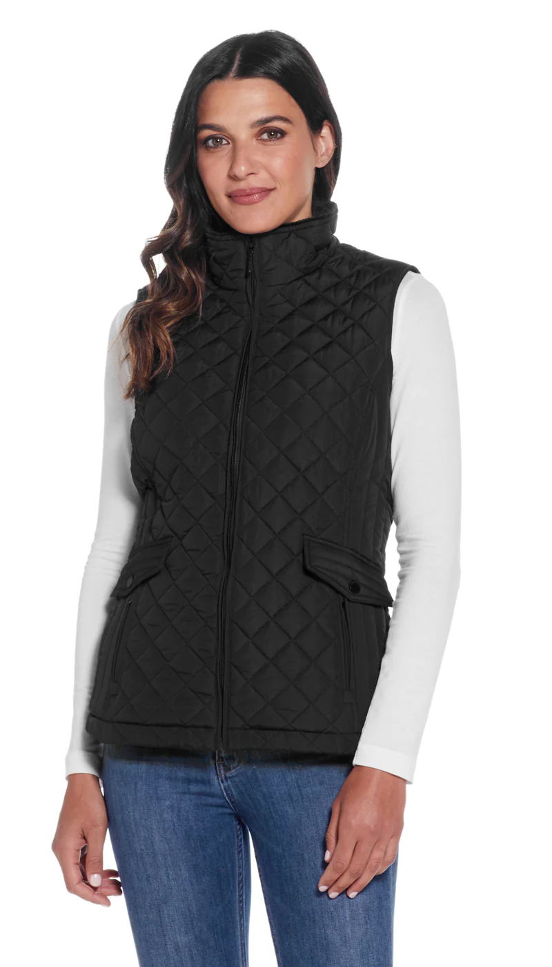 MIXED QUILTED VEST WITH PLUSH LINING - Image 13