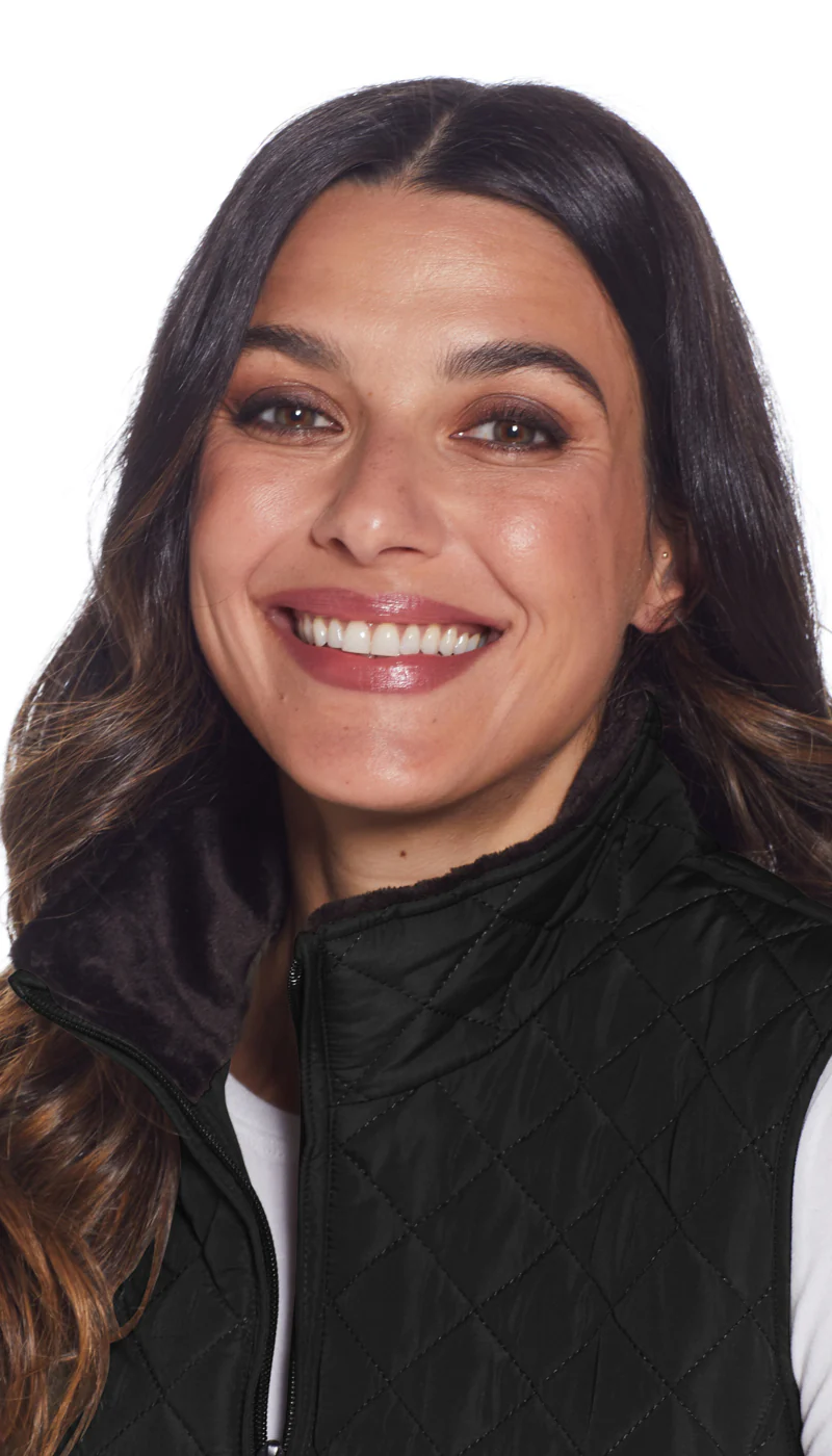 MIXED QUILTED VEST WITH PLUSH LINING - Image 16