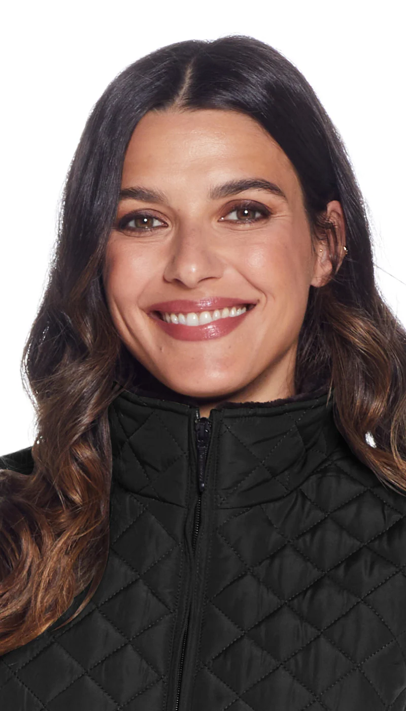 MIXED QUILTED VEST WITH PLUSH LINING - Image 17