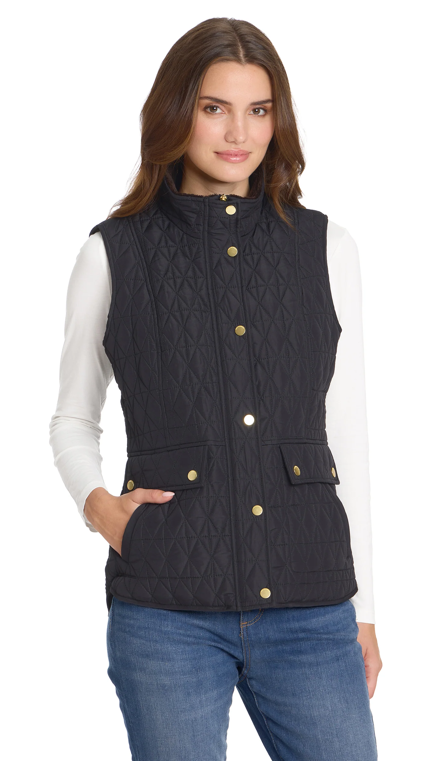 MULTI QUILTED PLUSH LINED VEST - Image 11