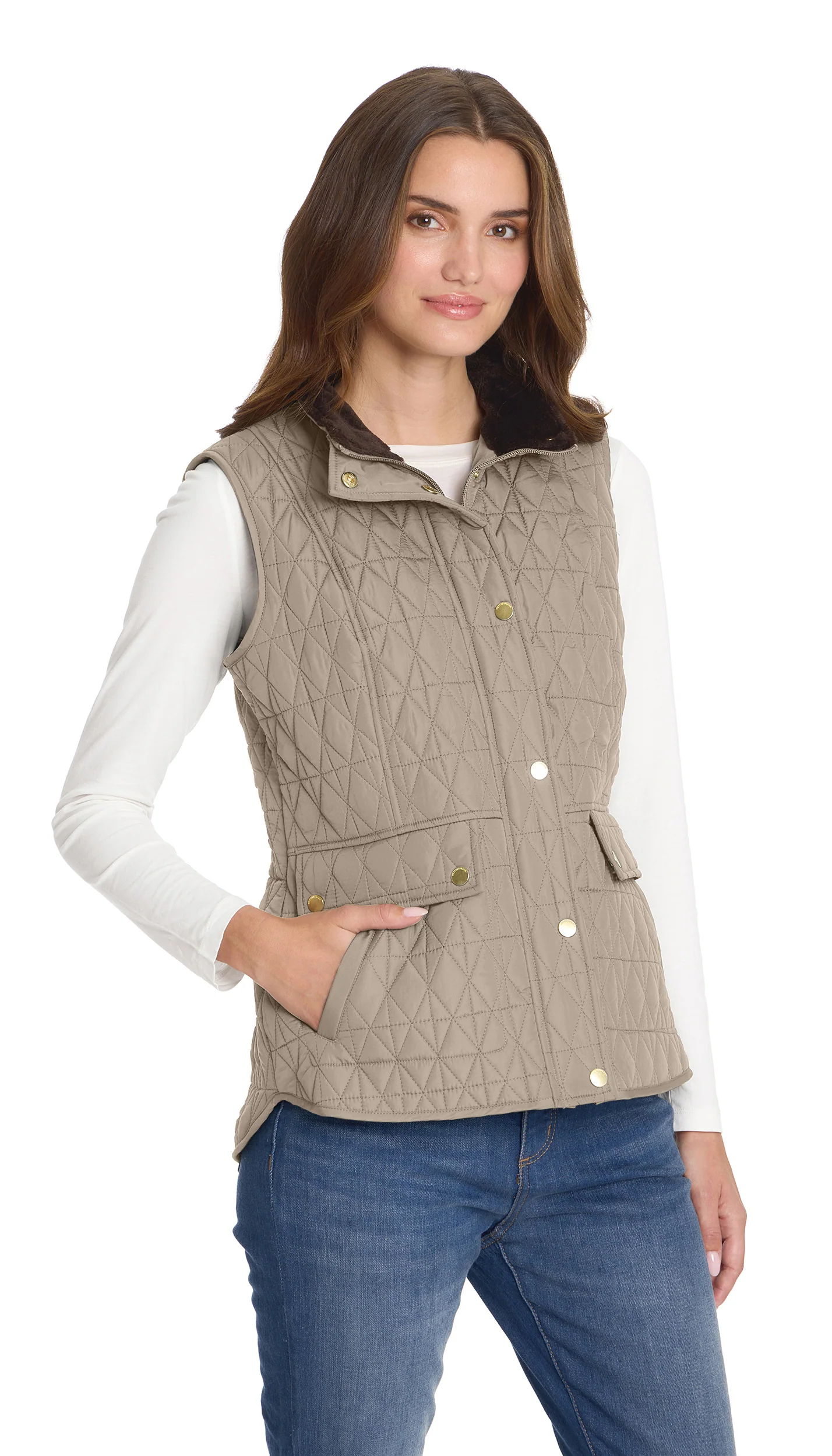 MULTI QUILTED PLUSH LINED VEST - Image 18