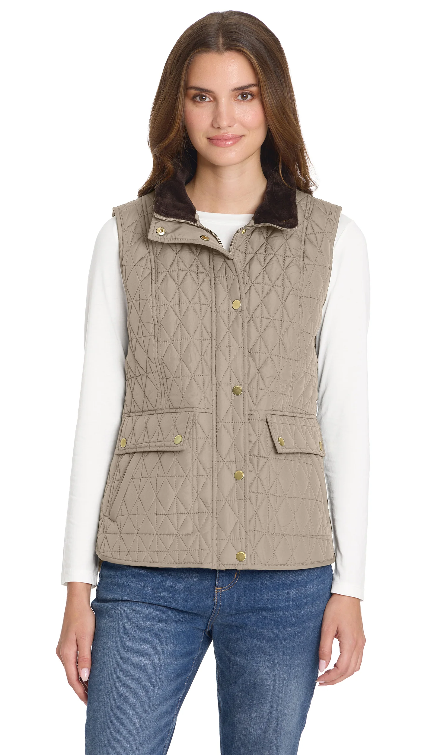 MULTI QUILTED PLUSH LINED VEST - Image 19