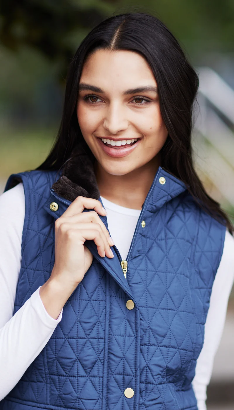 MULTI QUILTED PLUSH LINED VEST - Image 2