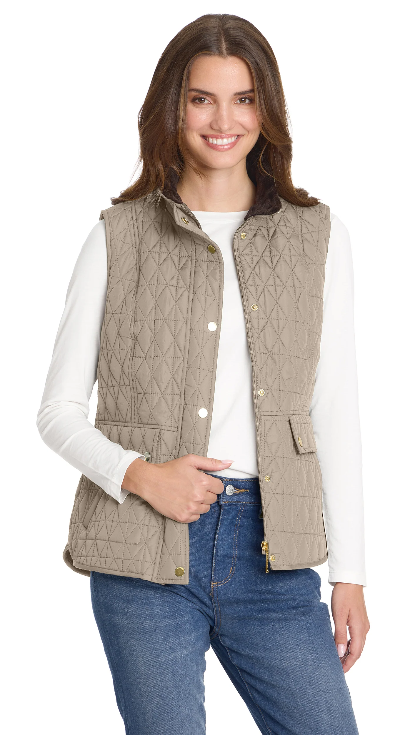 MULTI QUILTED PLUSH LINED VEST - Image 23
