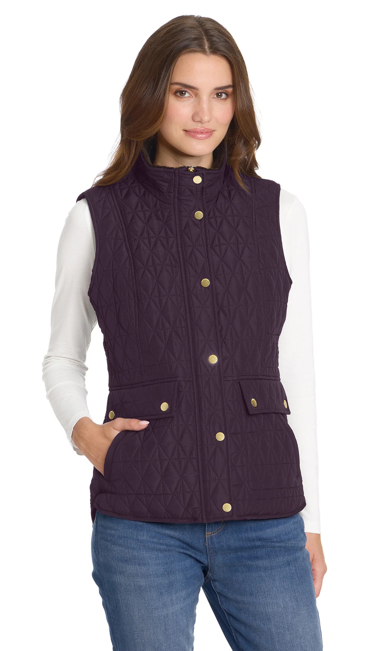 MULTI QUILTED PLUSH LINED VEST - Image 27