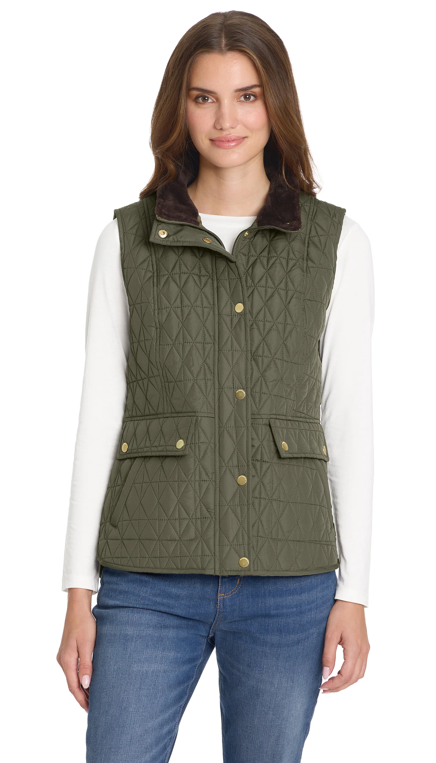 MULTI QUILTED PLUSH LINED VEST - Image 34