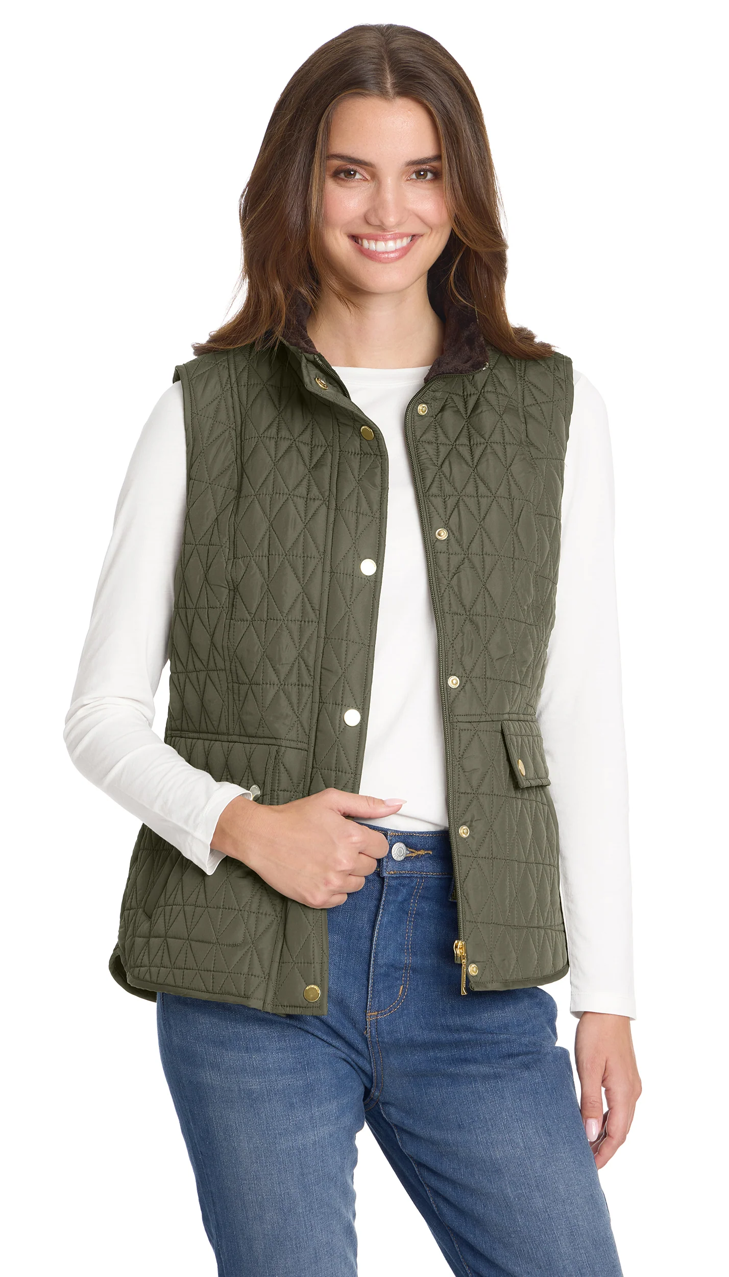 MULTI QUILTED PLUSH LINED VEST - Image 38