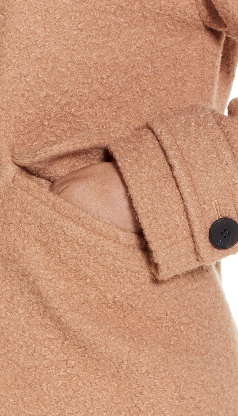 POLY BOUCLE PEA COAT - Image 13