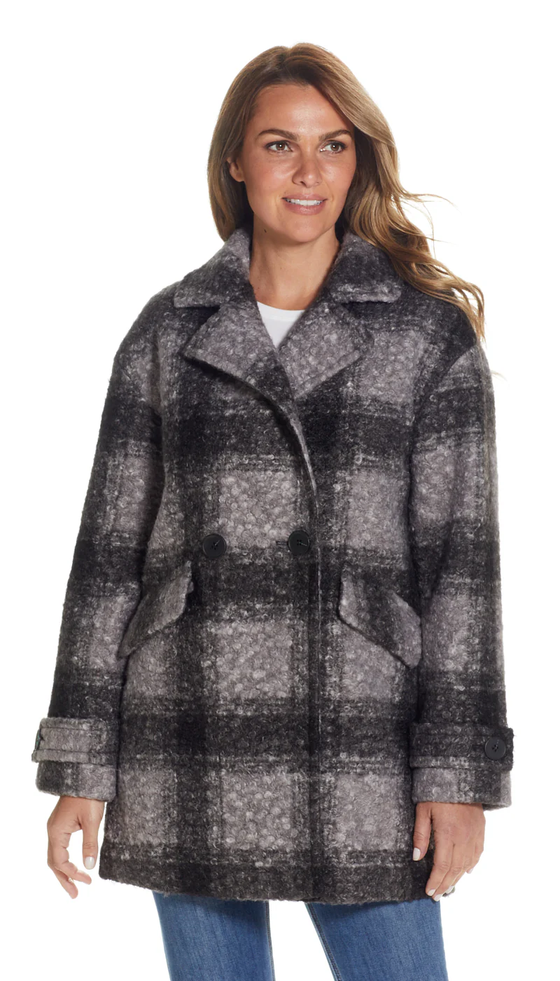 POLY BOUCLE PEA COAT - Image 14