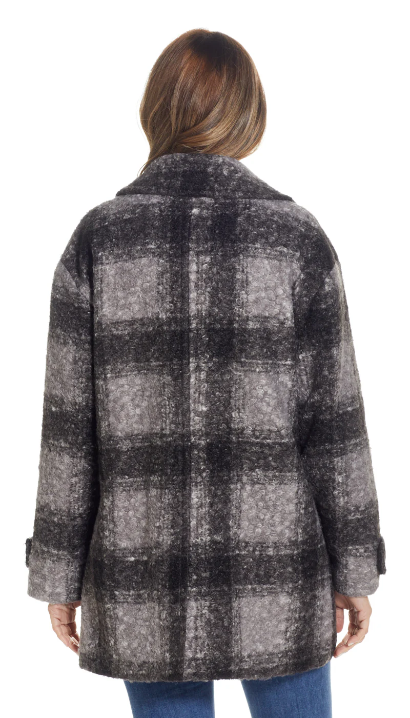 POLY BOUCLE PEA COAT - Image 15