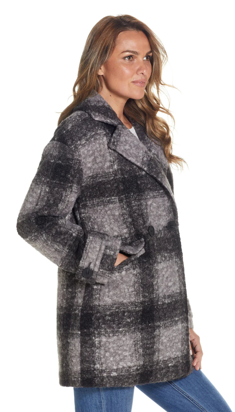 POLY BOUCLE PEA COAT - Image 16