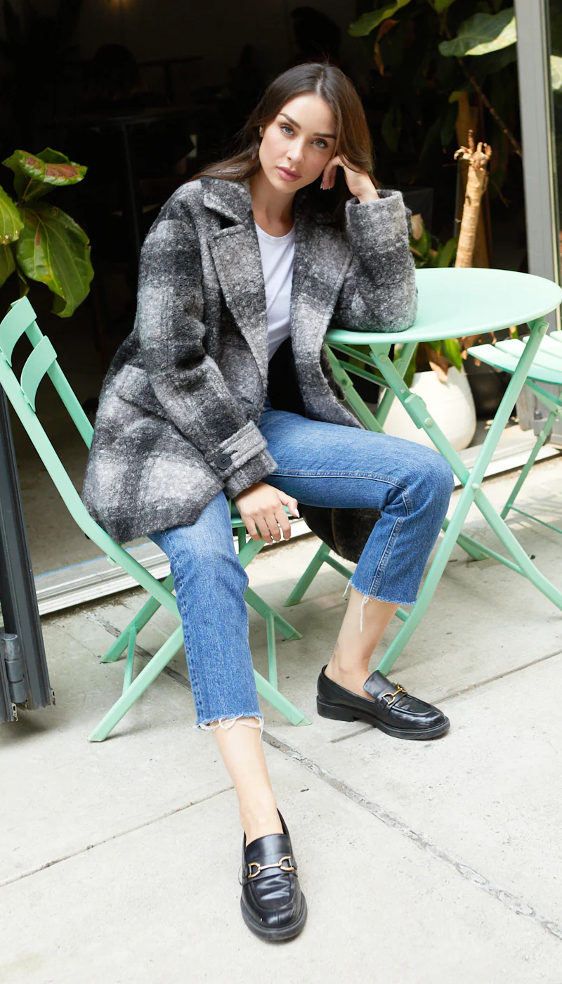 POLY BOUCLE PEA COAT - Image 21