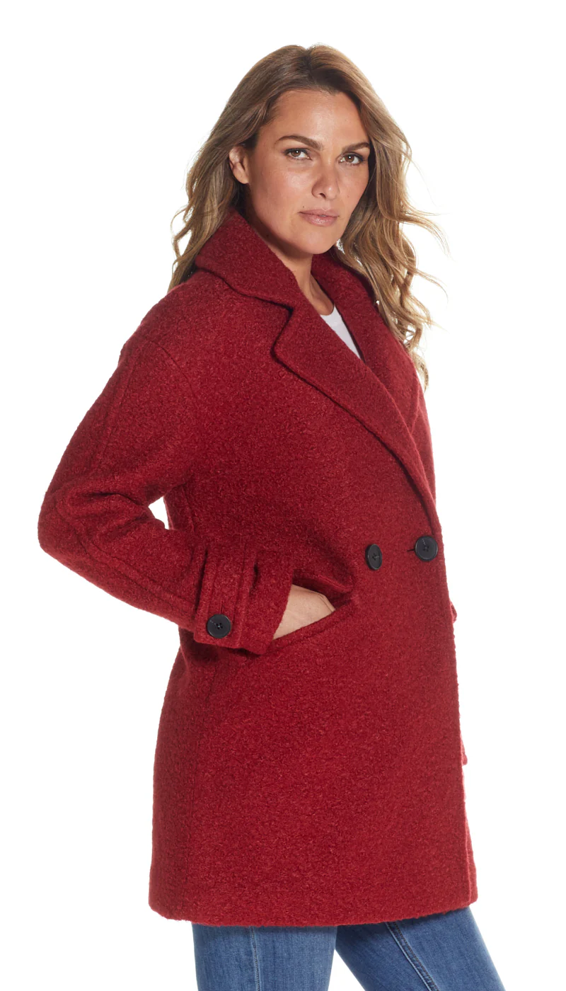 POLY BOUCLE PEA COAT - Image 6