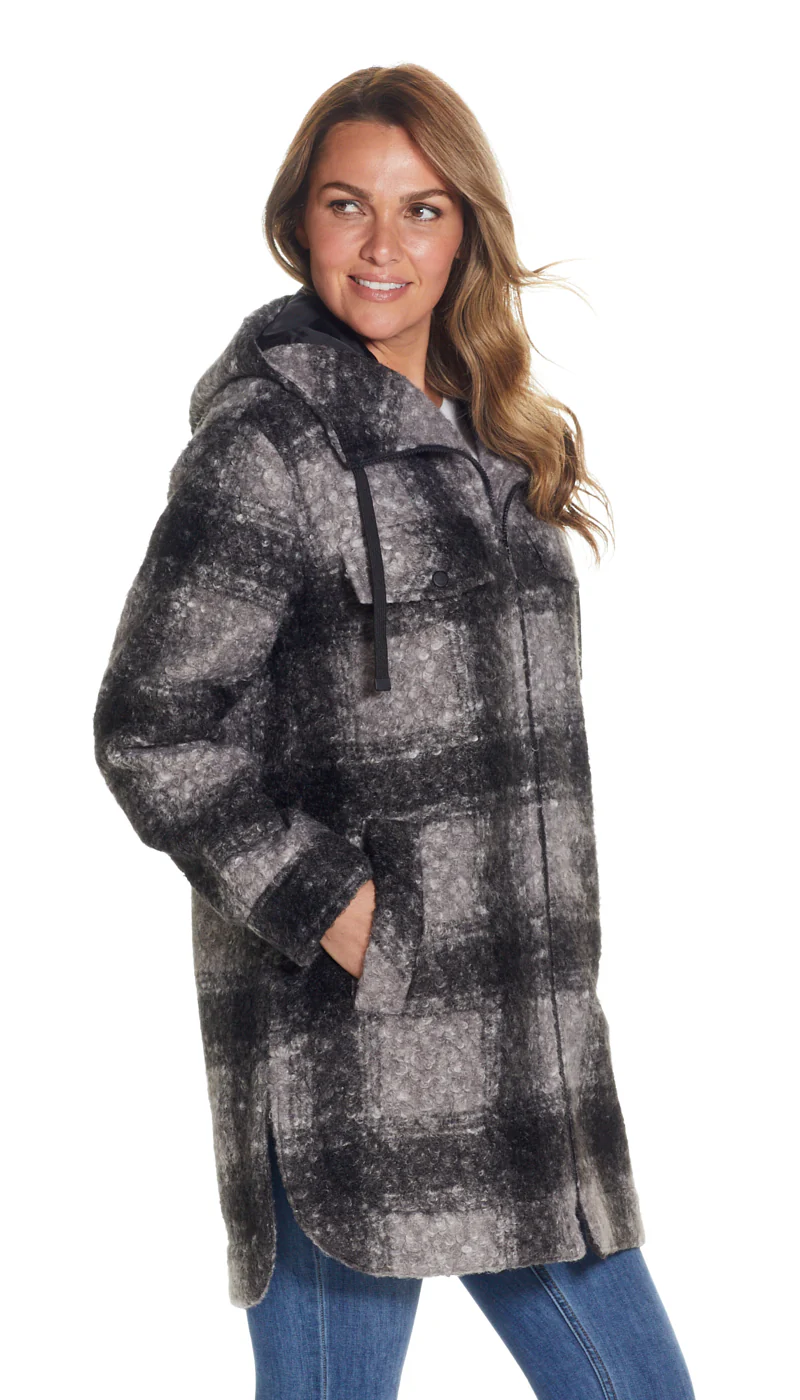 POLY BOUCLE ZIP SHACKET - Image 10