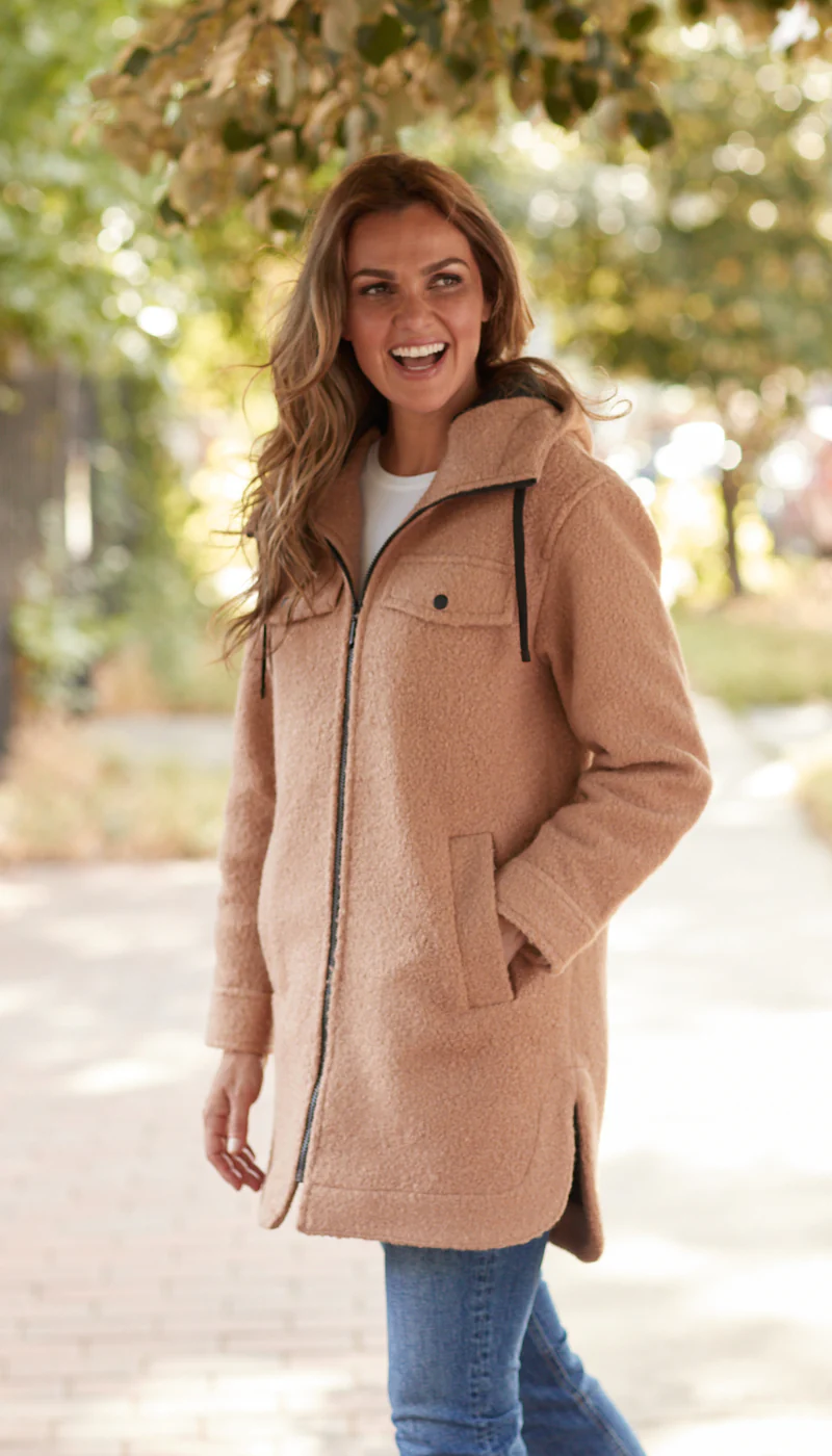POLY BOUCLE ZIP SHACKET - Image 15