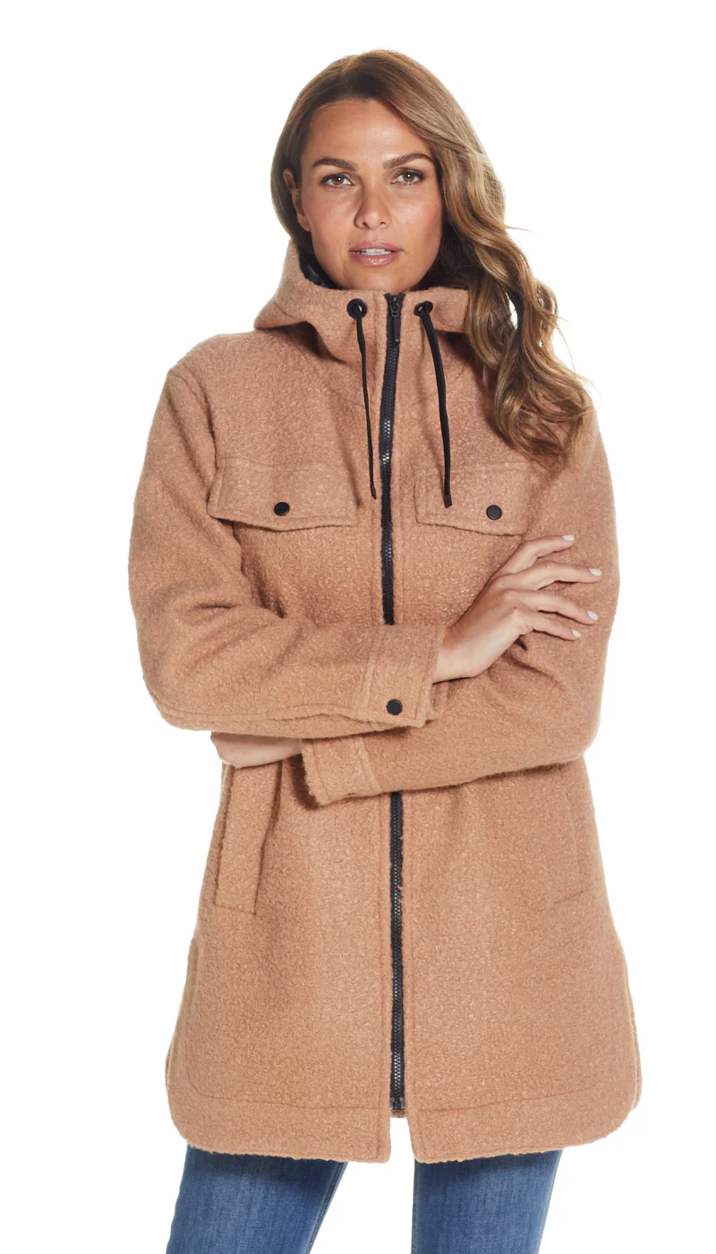 POLY BOUCLE ZIP SHACKET - Image 16