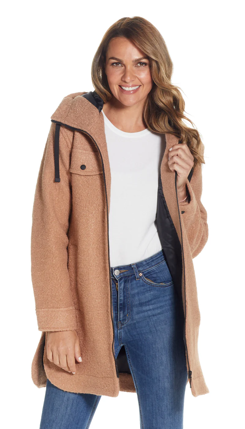 POLY BOUCLE ZIP SHACKET - Image 18