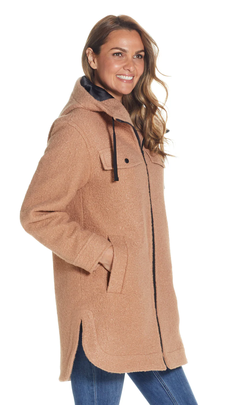 POLY BOUCLE ZIP SHACKET - Image 20