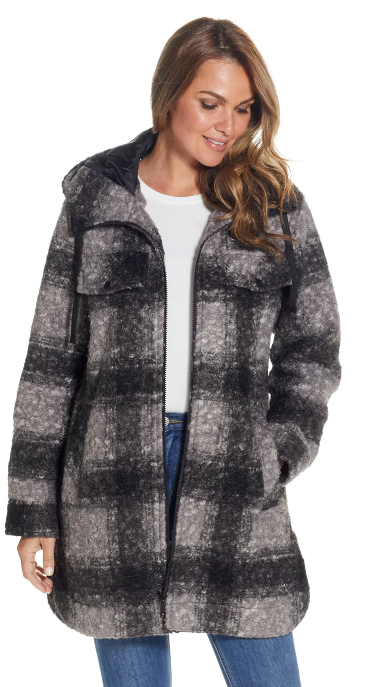 POLY BOUCLE ZIP SHACKET - Image 8