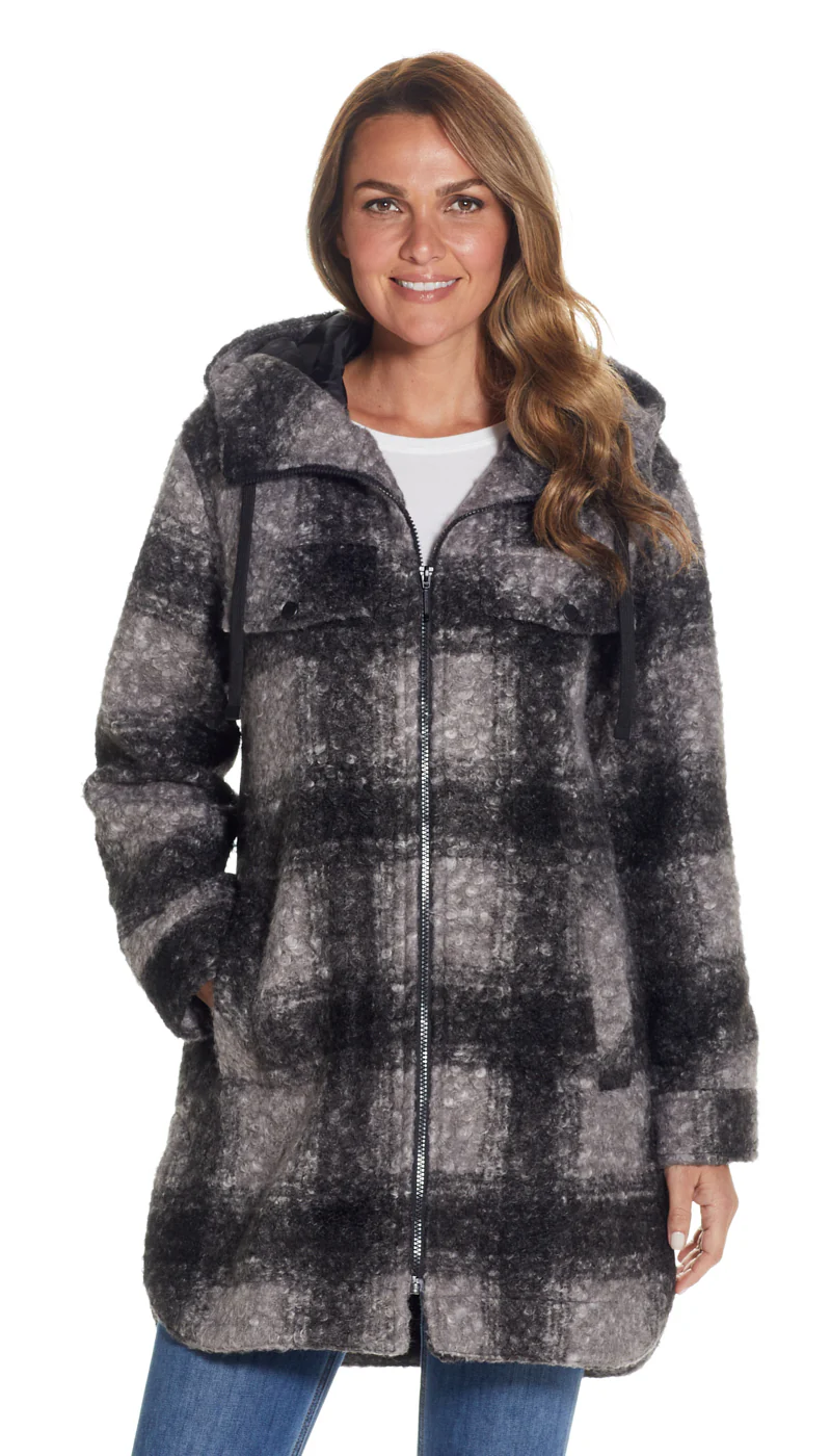 POLY BOUCLE ZIP SHACKET - Image 9