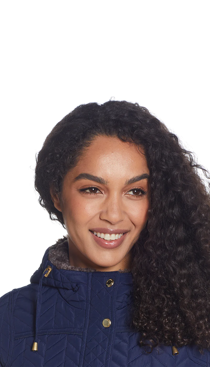 QUILTED HOODED ANORAK WITH FAUX FUR INNER TRIM - Image 19