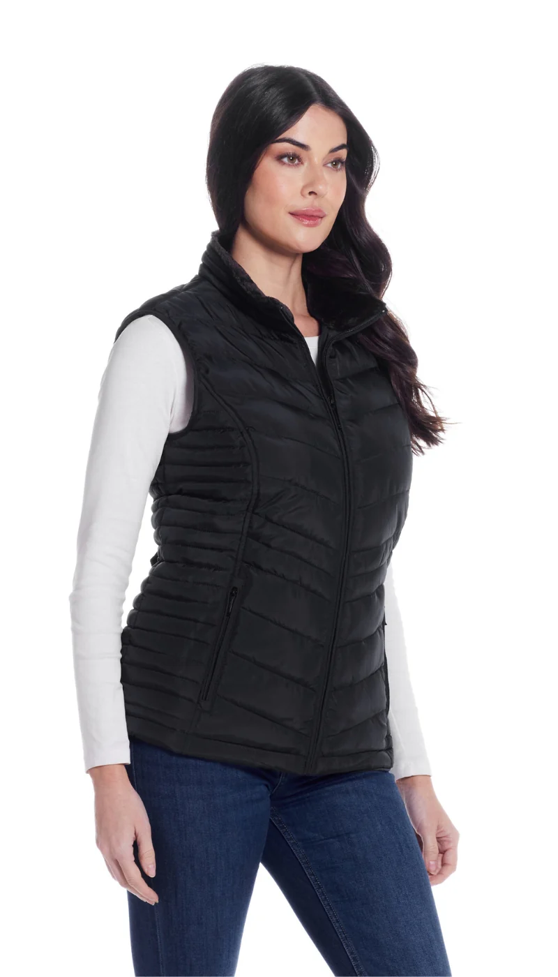 QUILTED PUFFER VEST WITH PLUSH LINING - Image 13