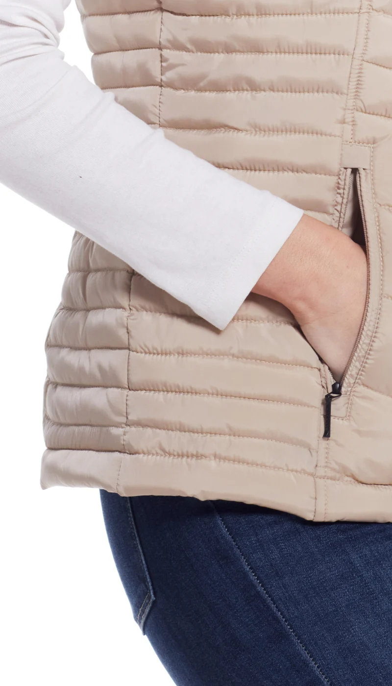 QUILTED PUFFER VEST WITH PLUSH LINING - Image 19