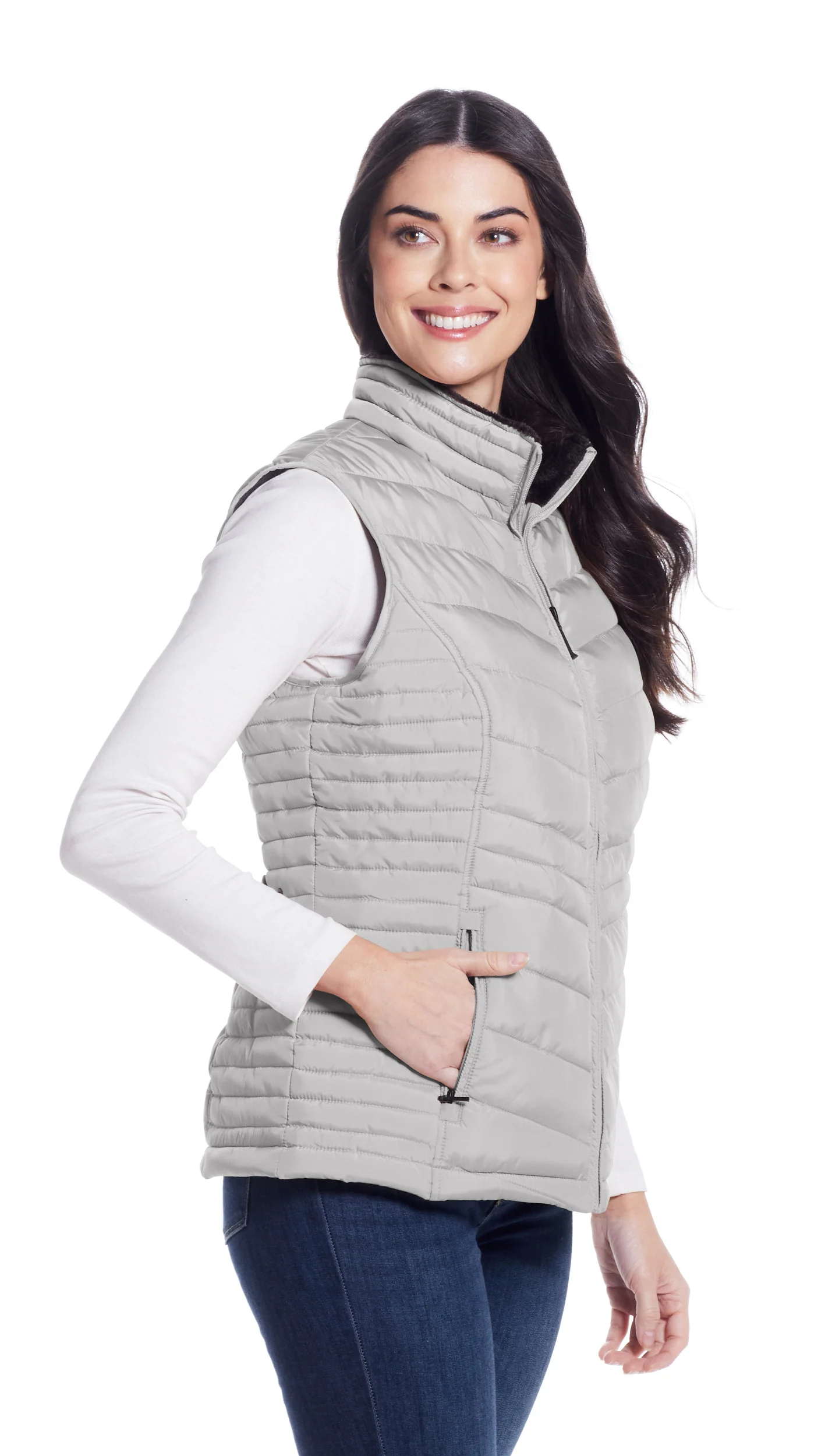 QUILTED PUFFER VEST WITH PLUSH LINING - Image 24