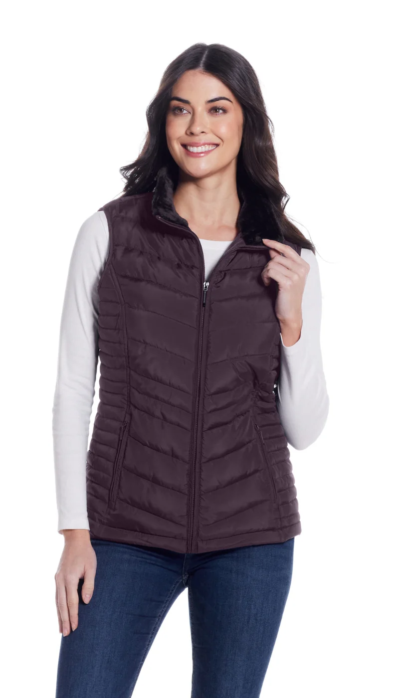 QUILTED PUFFER VEST WITH PLUSH LINING - Image 3