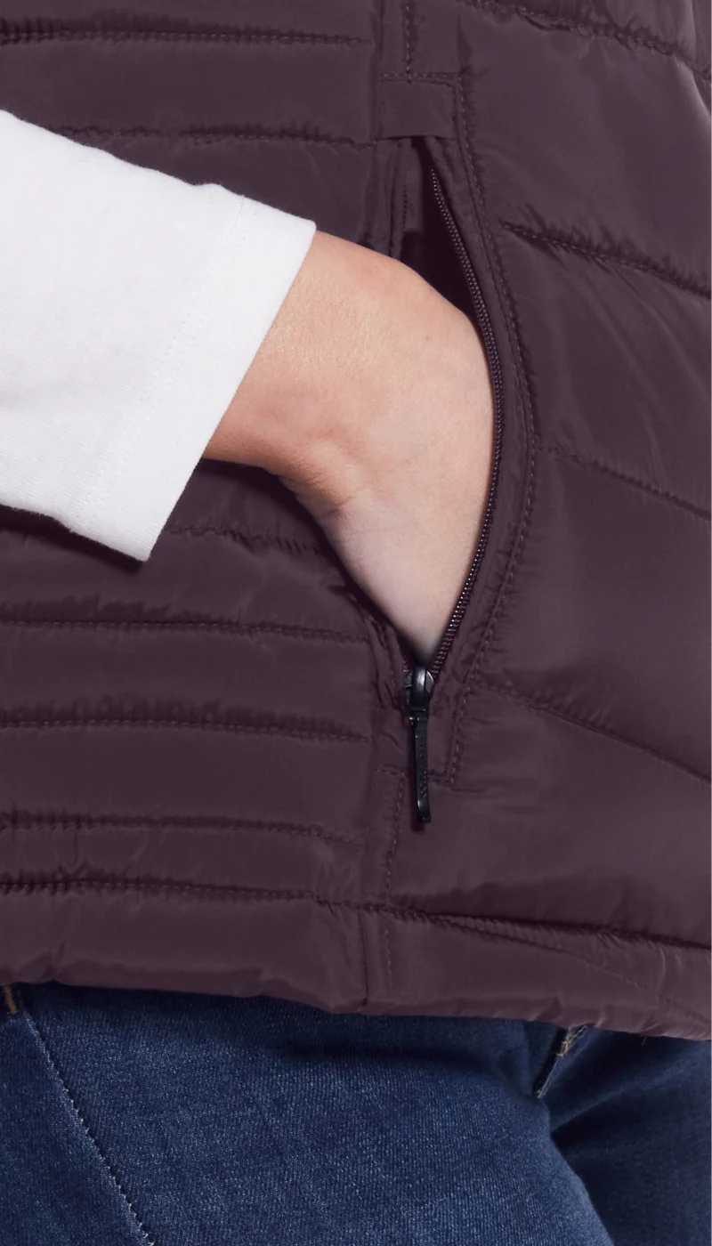 QUILTED PUFFER VEST WITH PLUSH LINING - Image 5