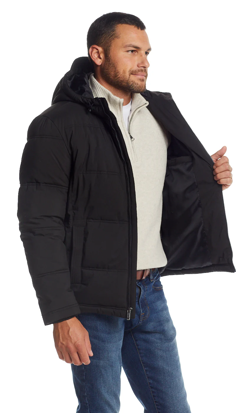 QUILTED PUFFER WITH ATTACHED HOOD - Image 11