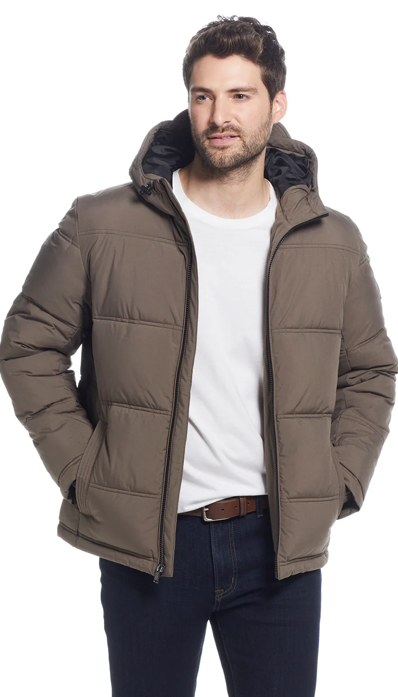 QUILTED PUFFER WITH ATTACHED HOOD - Image 18